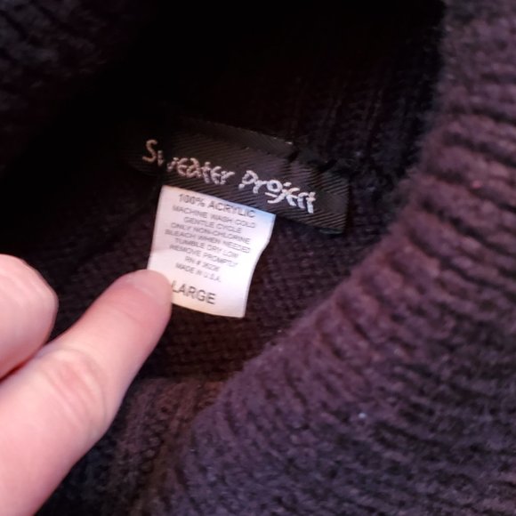 Sweater Project Black sweater tshirt with turtleneck - Picture 2 of 3